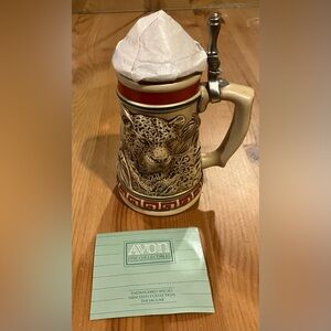 NIB Avon Endangered Species Jaguar 1991 Collectible Ceramic Stein